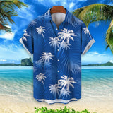 Camisa hawaiana para hombre. Camisa de playa con estampado de flores.