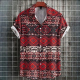 Camisa Hawaiiana Unisex Hombre Varios Motivos Geometricos