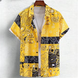 Camisa Hawaiiana Unisex Hombre Varios Motivos Geometricos
