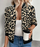 Campera Bomber Mujer Brillo con Cierre Liviana Manga Larga