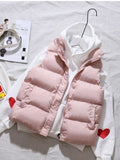 Chalecos Sin Mangas Algodón Acolchado Puffer Mujer