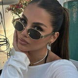 (73% off) Gafas de sol ovaladas de moda para mujer – Estilo retro y tendencia