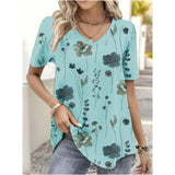 (sólo 50 en Promo!) Camiseta Remera en V Cartoon 3d Women's