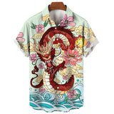 Camisa de manga corta hawaiana para hombres. Camisas diseños 3D