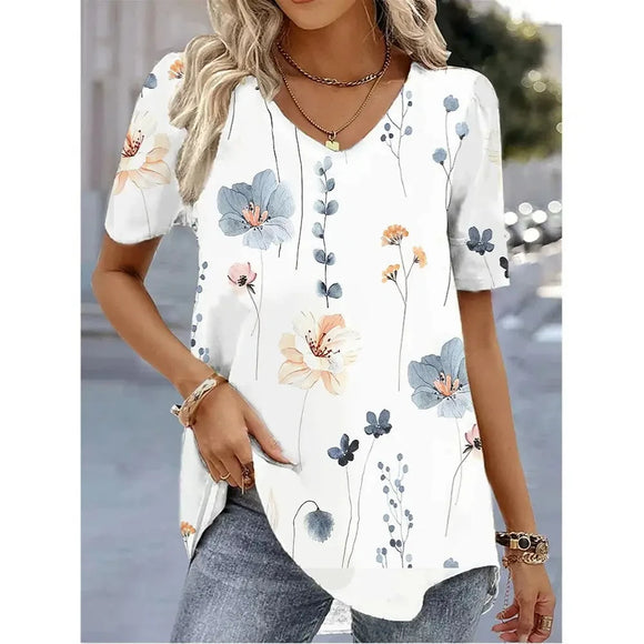 (sólo 50 en Promo!) Camiseta Remera en V Cartoon 3d Women's