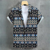 Camisa Hawaiiana Unisex Hombre Varios Motivos Geometricos