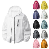 Campera Hombre UPF50+ Rompeviento con Capucha Verano