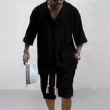 Conjunto tejido Camiseta y Shorts Hombre Playa