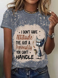 (sólo 50 en Promo!) Camiseta Remera en V Gatos Cat Women's