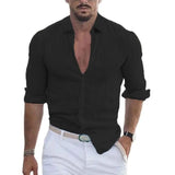 Camisa Lino Algodón Hombre