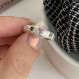 Anillo Giratorio Irregular Plata 925 - Diseno Moderno