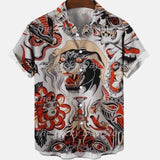 Camisa de manga corta hawaiana para hombres. Camisas diseños 3D