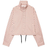 Campera Bomber Mujer Lunares Oversize Manga Larga