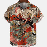 Camisa de manga corta hawaiana para hombres. Camisas diseños 3D