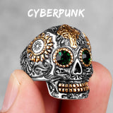 Anillo Calavera con Cruz Gotica - Acero 316L