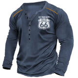Camiseta vintage de manga larga para hombre, estilo urbano, con estampado 3D.