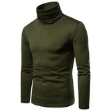 Polera Cuello Alto Elástica Hombre Varios Colores
