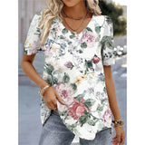 (sólo 50 en Promo!) Camiseta Remera en V Cartoon 3d Women's