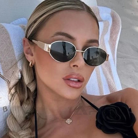 (73% off) Gafas de sol ovaladas de moda para mujer – Estilo retro y tendencia