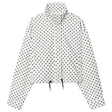 Campera Bomber Mujer Lunares Oversize Manga Larga