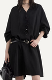 Vestido camisa blanco/negro