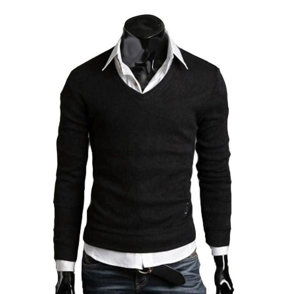 Sweater Cardigan Pullover Tejido Hombre Escote V Elegante Fashion Negr – Te  Quiero Fashion