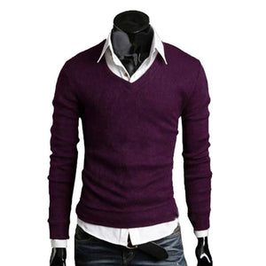 Sweater Sueter Cardigan Tejido Hombre Escote V Elegante Fashion