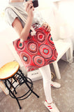 Bolsa Floreada Casual Mujer Gran Capacidad Hombro Compras Playa Casual Tote Femenina