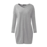 Sueter Mujer Jersey de punto Top Blusa Cuello V Manga Larga