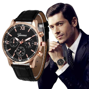 Reloj Pulsera Cuarzo Hombre Caballero Cuero Formal Elegante