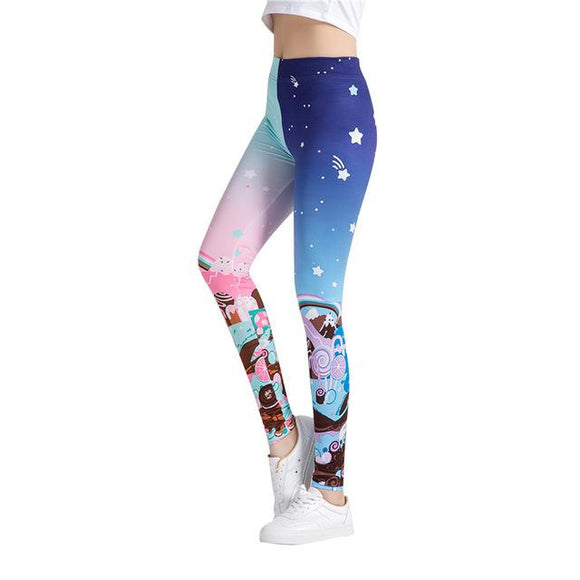 Leggins Calzas Mujer Chica print 3d Ocasional Divertidos Fitness  IN-KEBG Original