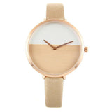 Reloj Pulsera Lujo Mujer Dama Bicolor Simple Dorado Cuarzo