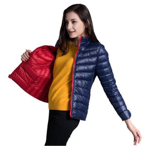 Chaqueta acolchada roja clearance mujer