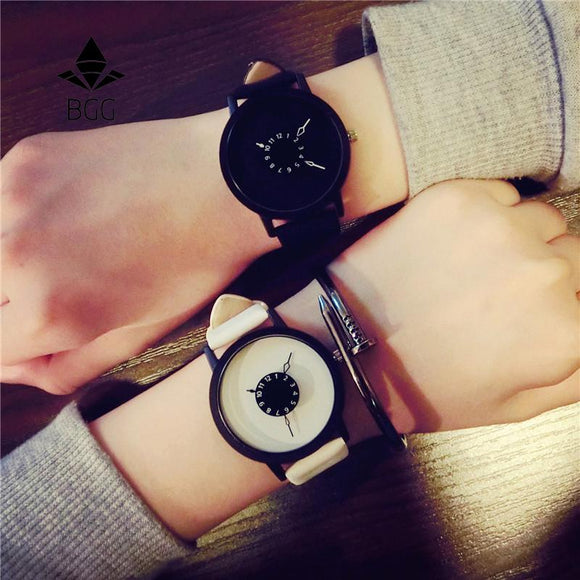 Nuevo Reloj Pulsera Creativo Mujer Dama Hombre Caballero Cuarzo 2018 Diseño Pareja