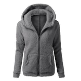 Nueva Campera Hoodie Mujer Sudadera Invierno Polar Mujer con Cierre