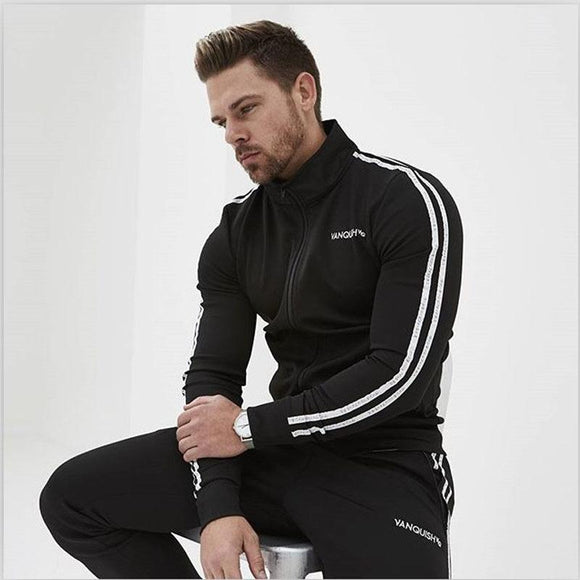 2018 Hombre Fitness Campera Crossfit Cierre Sudadera Sportswear Cuello Alto