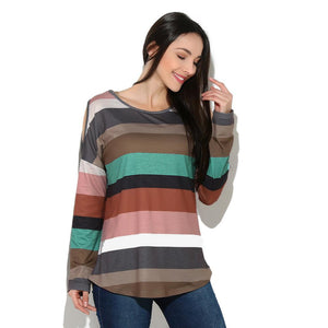 Remera Blusa Manga Larga Multicolor Arcoiris Mujer Dama