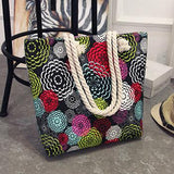 Bolsa Floreada Casual Mujer Gran Capacidad Hombro Compras Playa Casual Tote Femenina