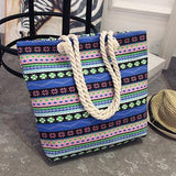 Bolsa Floreada Casual Mujer Gran Capacidad Hombro Compras Playa Casual Tote Femenina