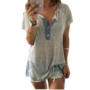 Blusa Suelta Mujer Casual Chomba Botones