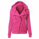 Campera Mujer Con Capucha Informal Abrigo Sweater Cierre AZ047