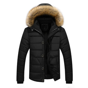 Campera con Capucha forrada Hombre Invierno Abrigo Chaqueta Gruesa