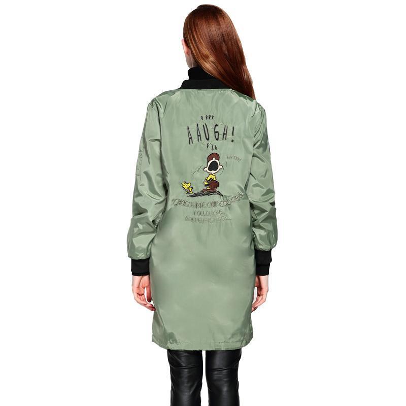 Nuevo Otoño Mujer Dama Señora Abrigo Campera Chaqueta Largo – Te