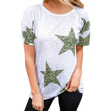 Remera Estrellas Mujer Manga Corta