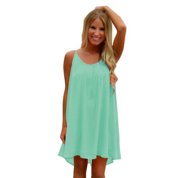 Vestido Corto Mujer Dama con Breteles Verano Playa