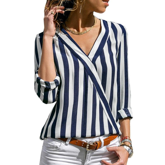 Blusa Bicolor Franjas Mujer Elegante Casual